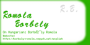 romola borbely business card